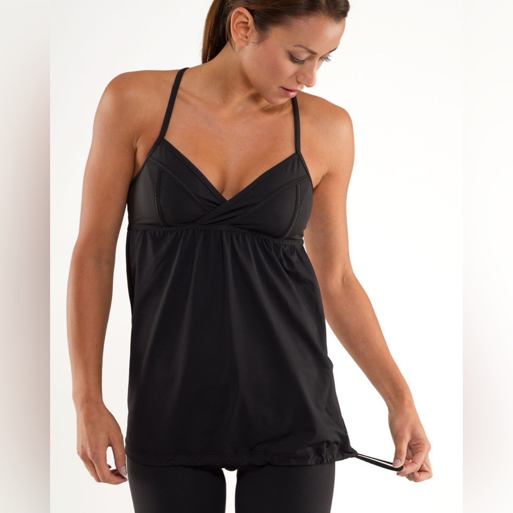 Lululemon Rehearsal Tank Black Babydoll 6